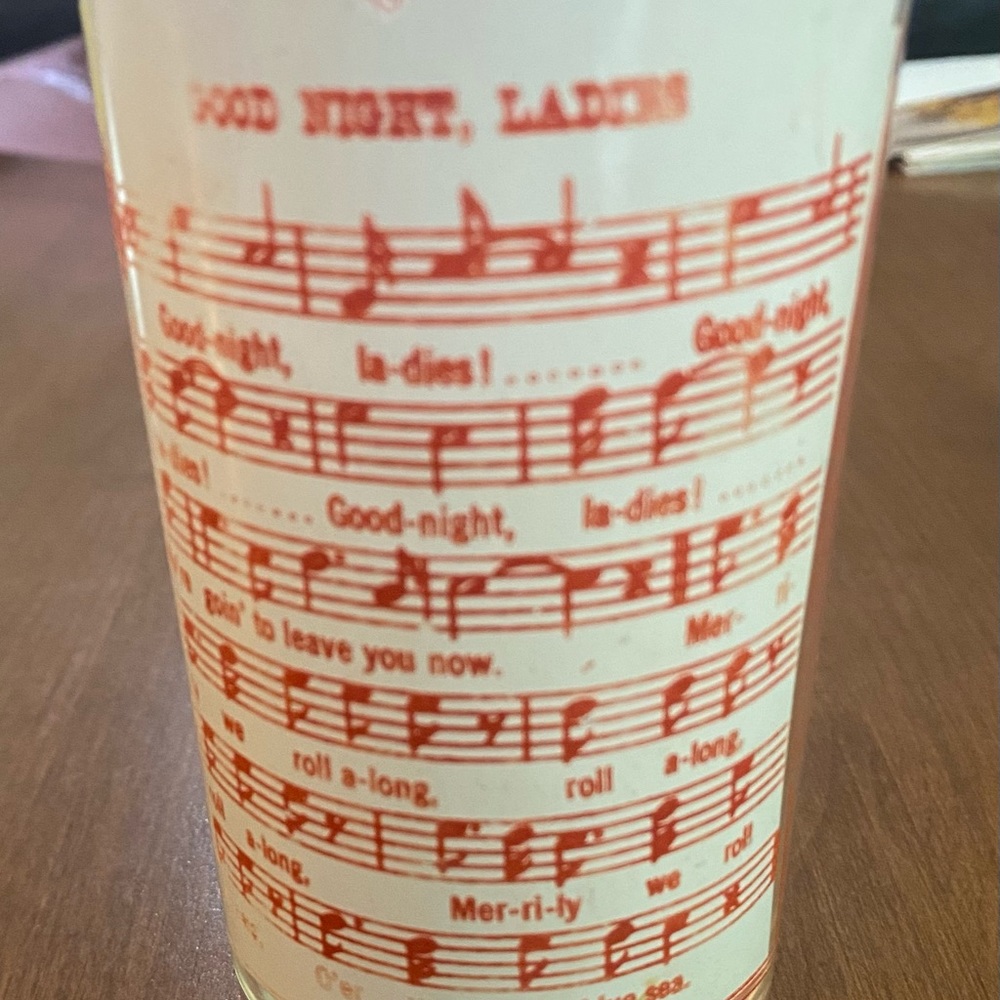 Vintage Hazel Atlas Song Glass “Goodnight, ladies” - Picture 3 of 12